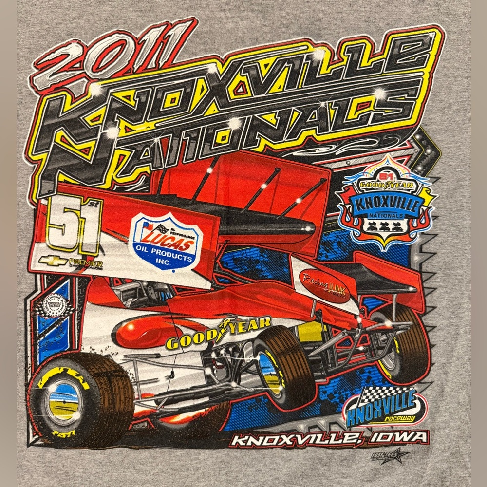 2011 Knoxville National Sprint Car Dirt Track Racing Tshirt Tim Shaffer